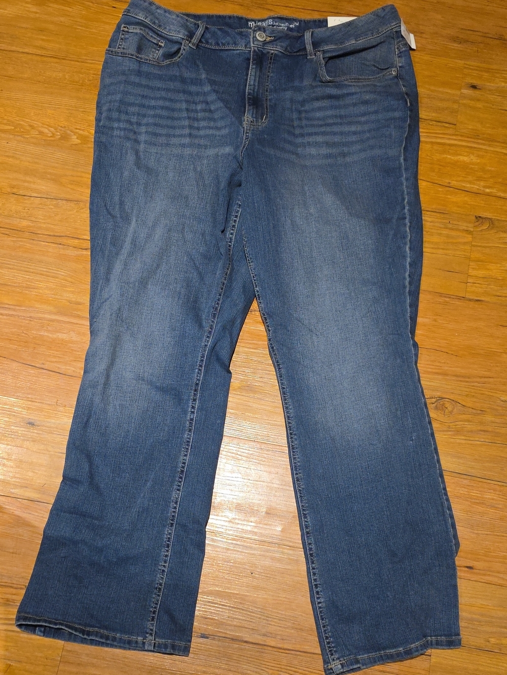 Women's Blue Denim Jeans - Classic Straight Leg